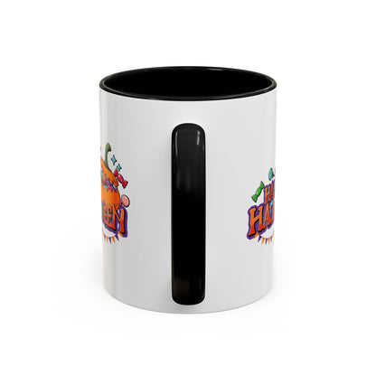 Accent Coffee Mug - Happy halloween banner Printify