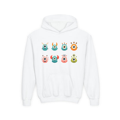 Youth Heavy Blend Hooded Sweatshirt - One eye monsters Printify