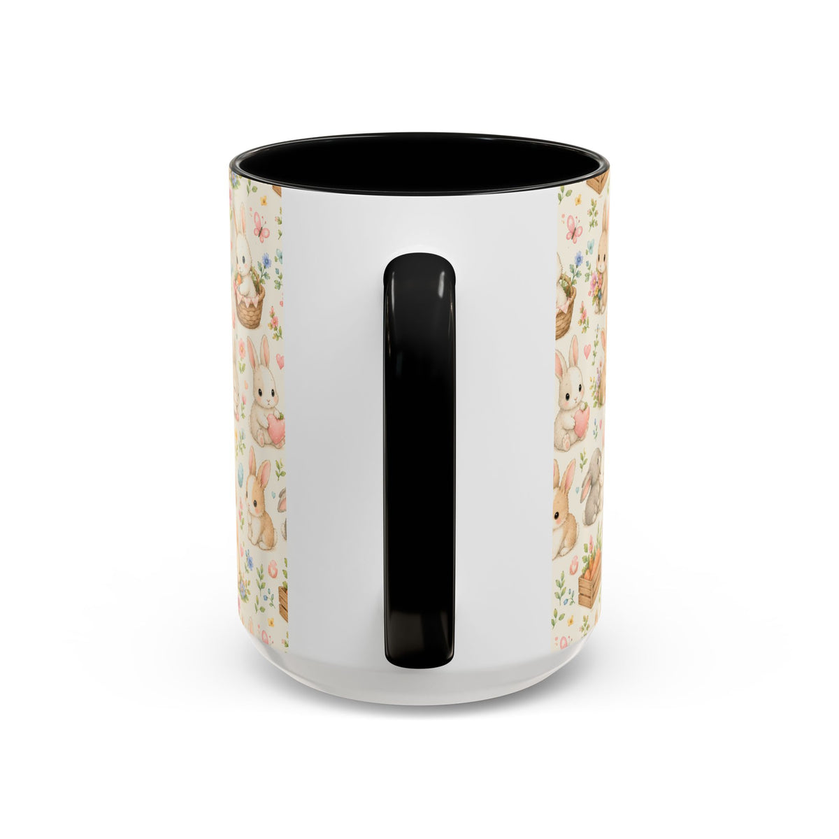Accent Coffee Mug  (11/15 oz) - Pastel Bunny Garden Easter