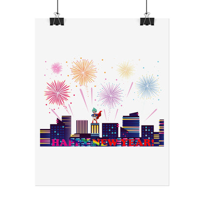 Rolled Posters - Super kiddo with fireworks with text - [[{"value":"Wonderwear Kid"}]]