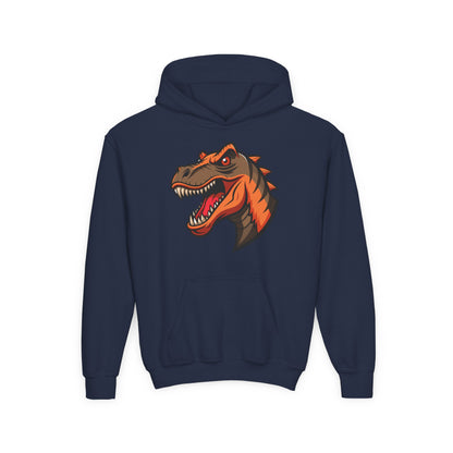 Youth Heavy Blend Hooded Sweatshirt -  Tyrannosaurus rex Printify
