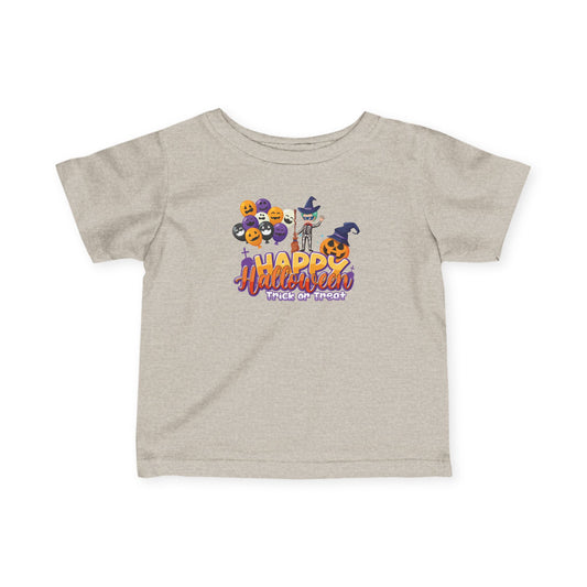 Infant Fine Jersey Tee - Happy halloween trick or treat - [[{"value":"Wonderwear Kid"}]]