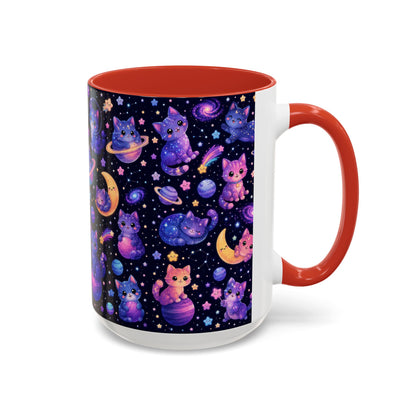 Accent Coffee Mug (11/15 oz) - Galaxy cats