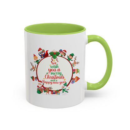 Accent Coffee Mug - We wish you a merry christmas - [[{"value":"Wonderwear Kid"}]]