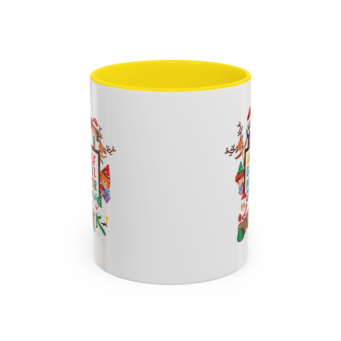 Accent Coffee Mug - Christmas alphabet with super kiddo