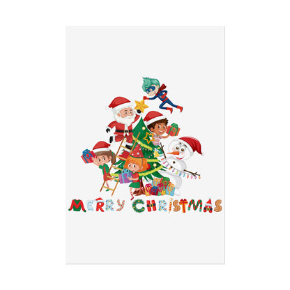 Rolled Posters - Super kiddo making christmas tree with text - [[{"value":"Wonderwear Kid"}]]