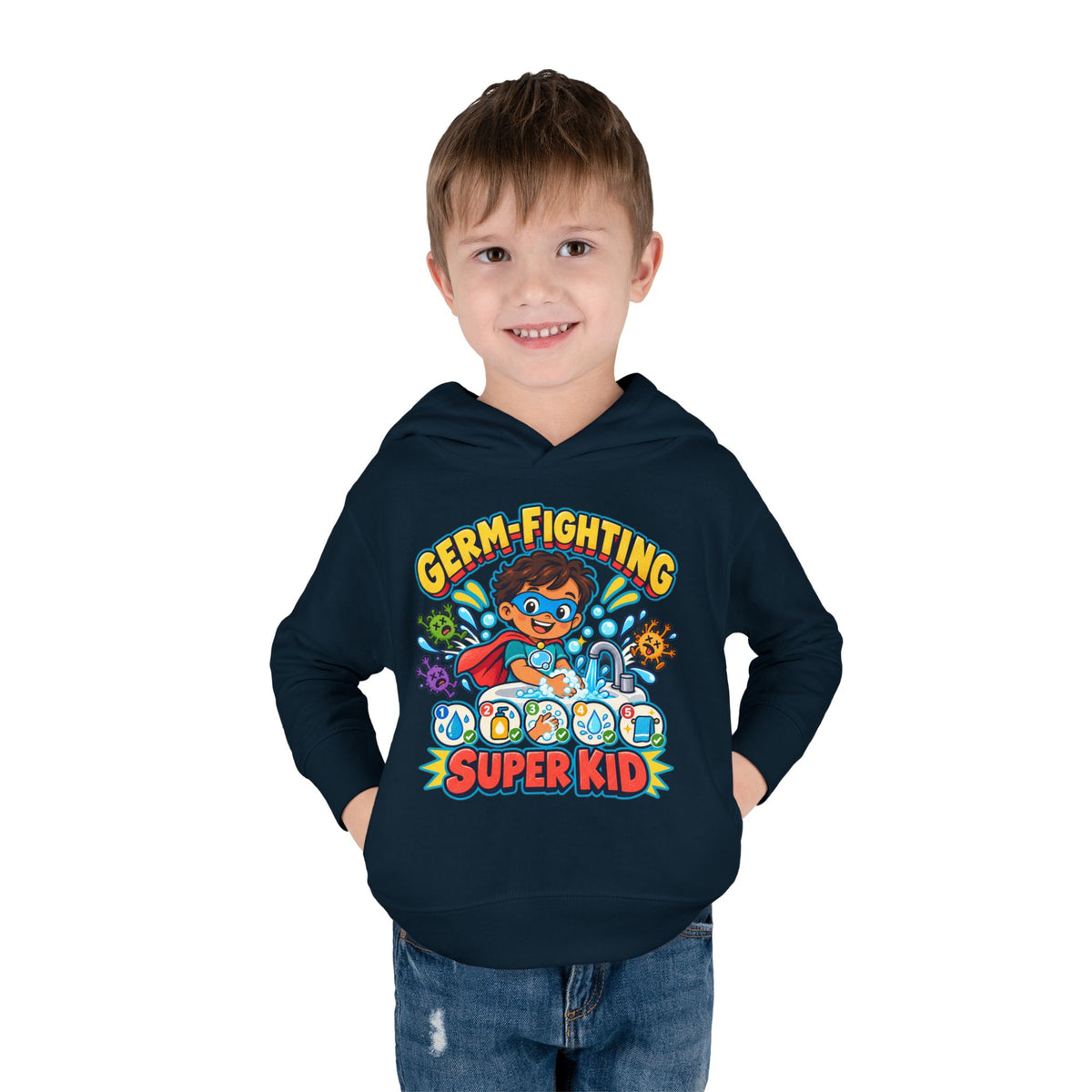 Toddler Hoodie — Germ-Fighting Super Kid