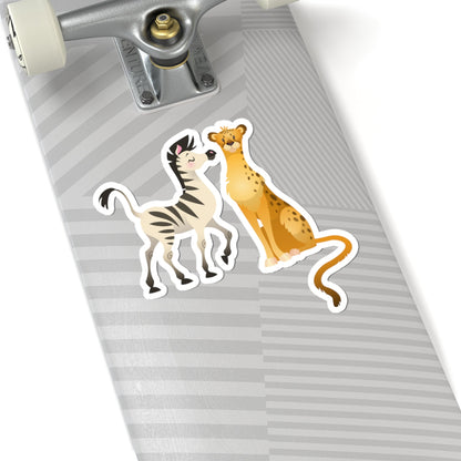 Kiss-Cut Stickers - The Zebra and Tiger Printify