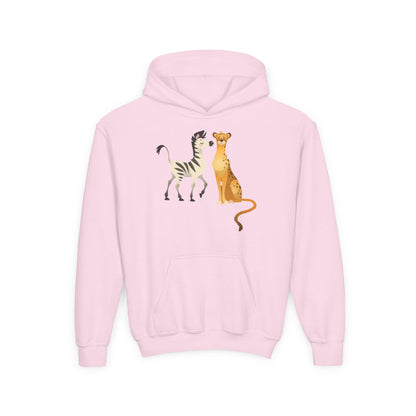 Youth Heavy Blend Hooded Sweatshirt - The Zebra and Tiger Printify