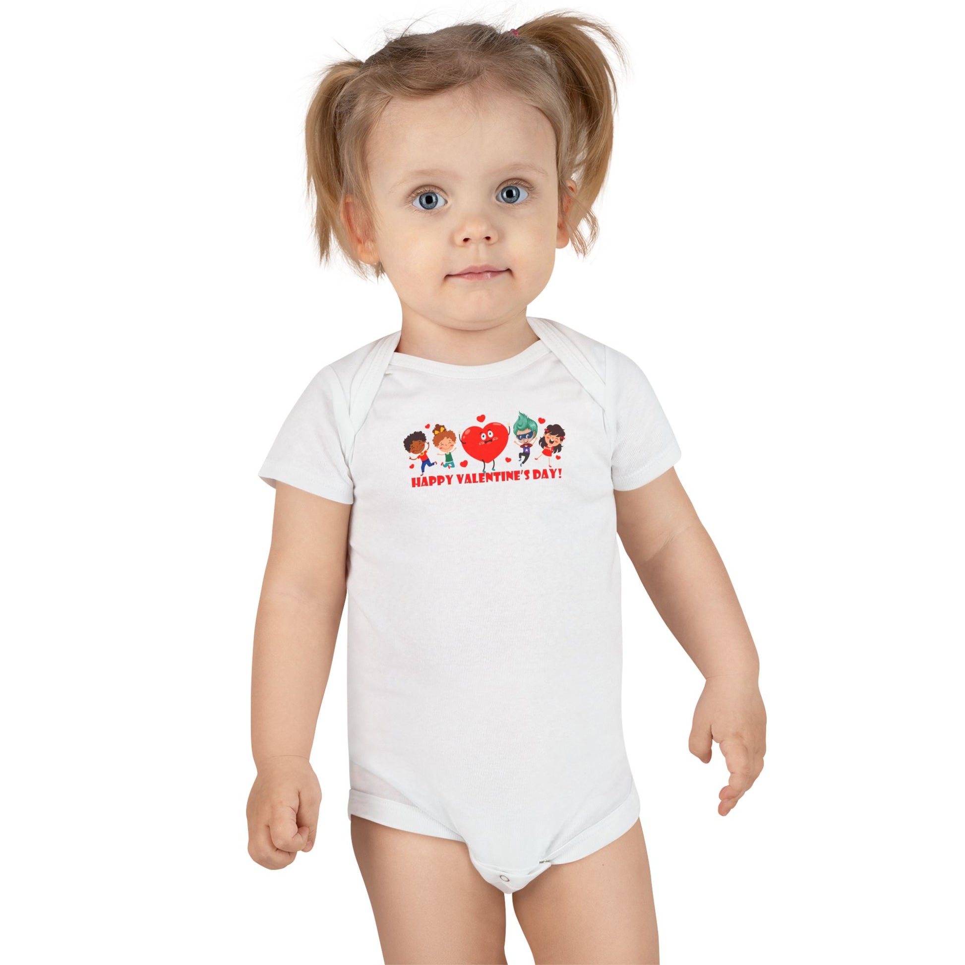 Infant Jersey One Piece - Valentines - Super kiddo and three friends - [[{"value":"Wonderwear Kid"}]]