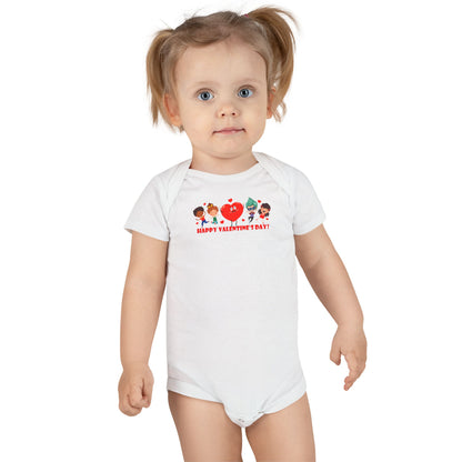 Infant Jersey One Piece - Valentines - Super kiddo and three friends - [[{"value":"Wonderwear Kid"}]]