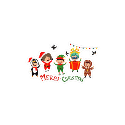 Christmas Kiss-Cut Vinyl Decals – Merry christmas by super kiddo and friends - [[{"value":"Wonderwear Kid"}]]