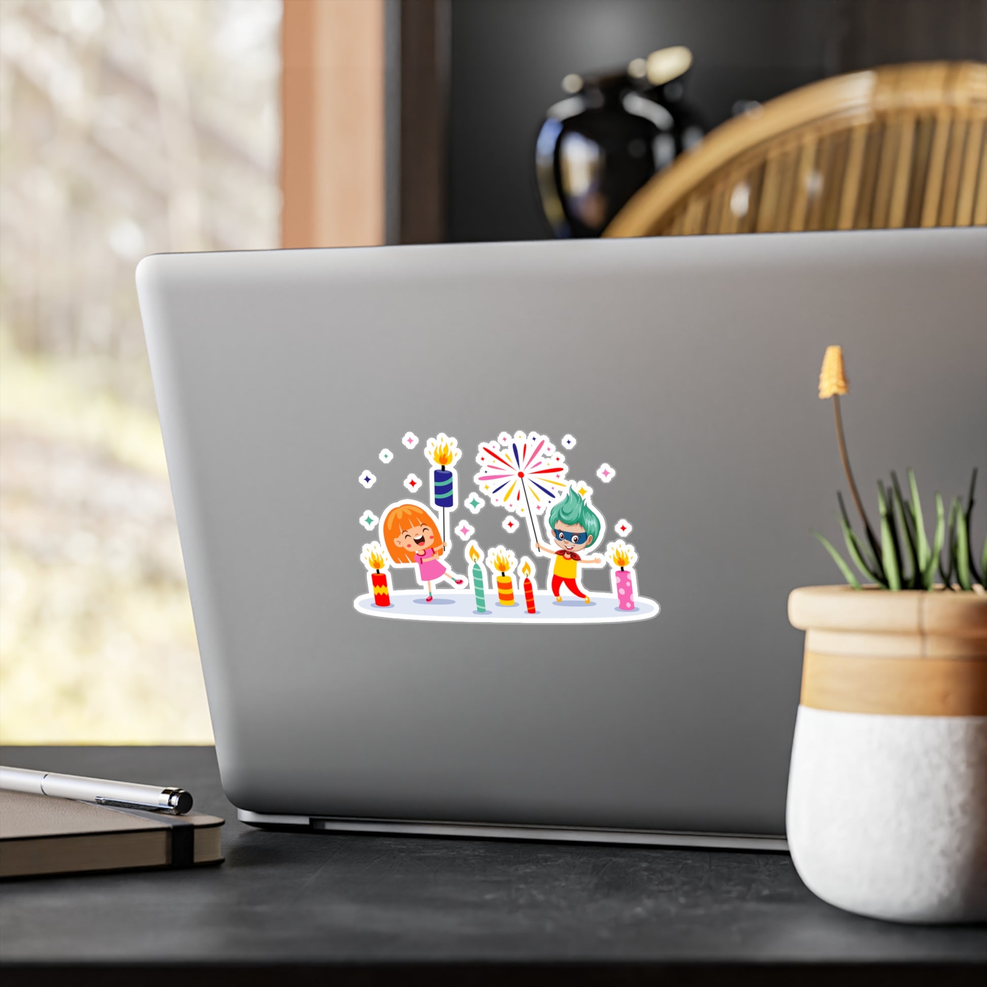 Christmas Kiss-Cut Vinyl Decals – Super kiddo lighting fireworks - [[{"value":"Wonderwear Kid"}]]