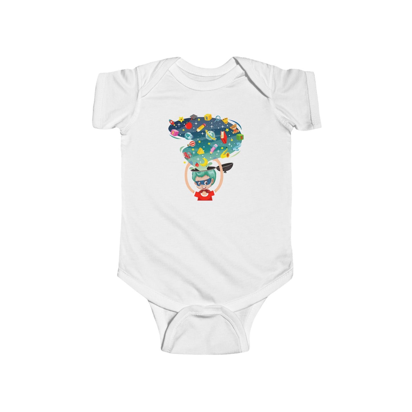 Infant Fine Jersey Bodysuit - Super kiddo - super mind - [[{"value":"Wonderwear Kid"}]]