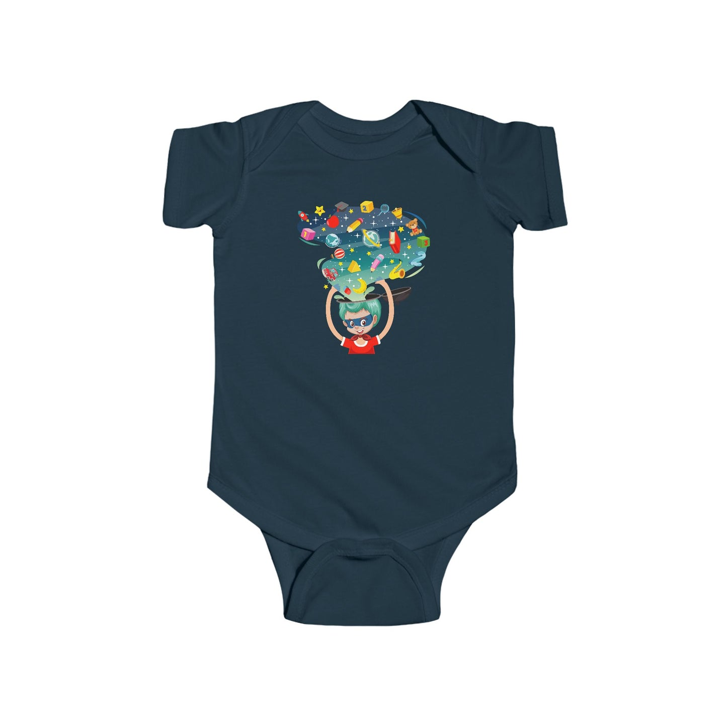 Infant Fine Jersey Bodysuit - Super kiddo - super mind - [[{"value":"Wonderwear Kid"}]]