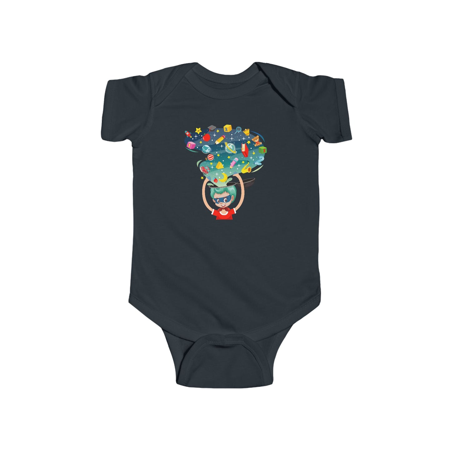 Infant Fine Jersey Bodysuit - Super kiddo - super mind - [[{"value":"Wonderwear Kid"}]]