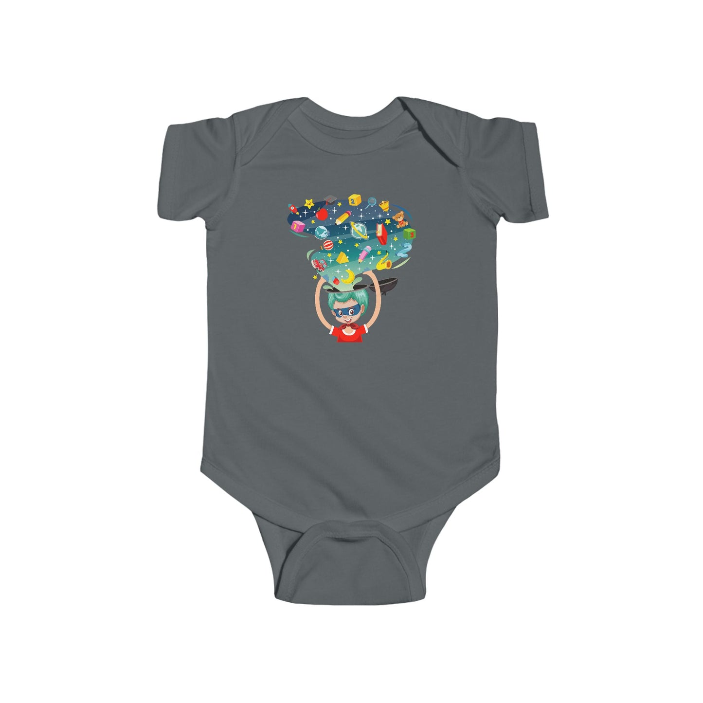 Infant Fine Jersey Bodysuit - Super kiddo - super mind - [[{"value":"Wonderwear Kid"}]]