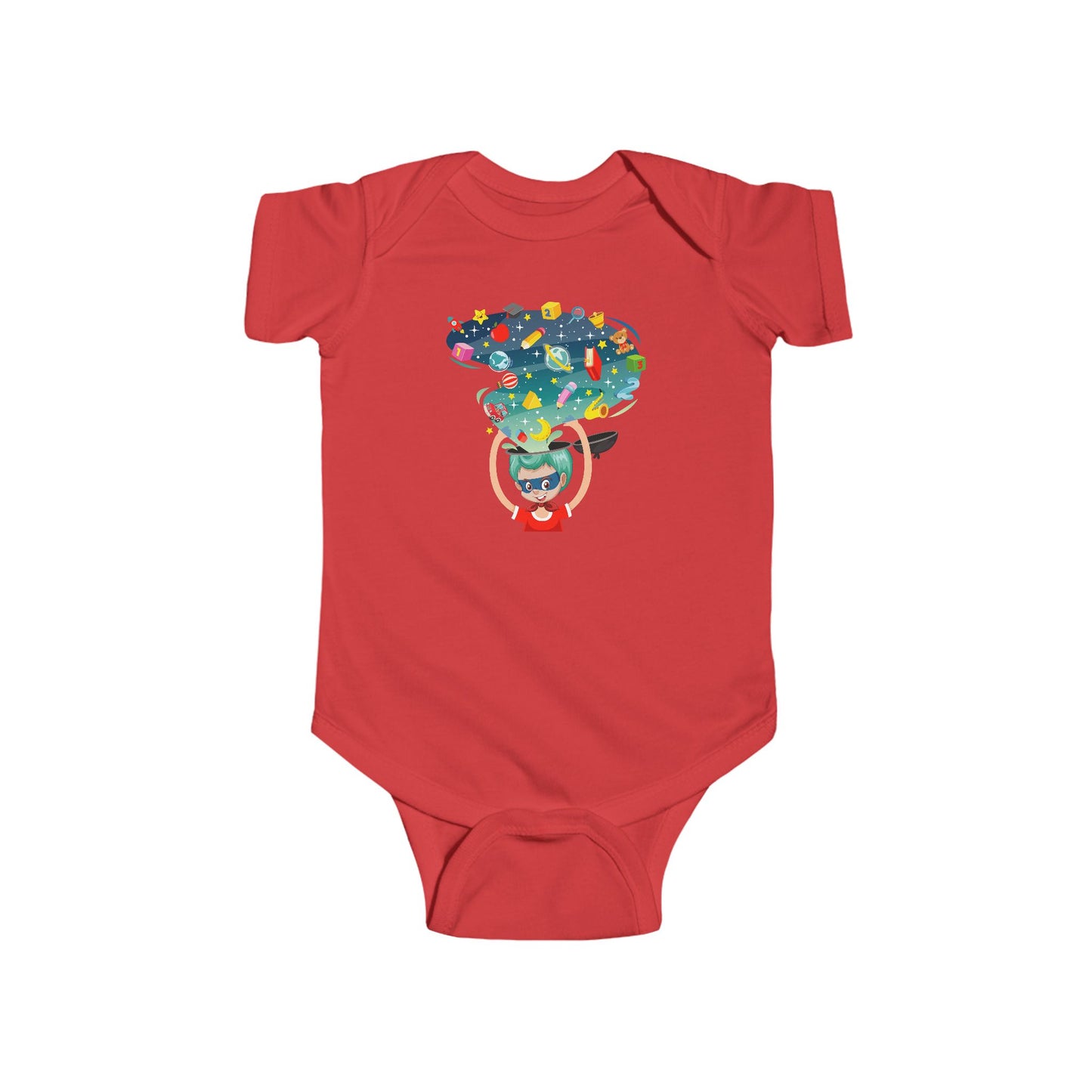 Infant Fine Jersey Bodysuit - Super kiddo - super mind - [[{"value":"Wonderwear Kid"}]]