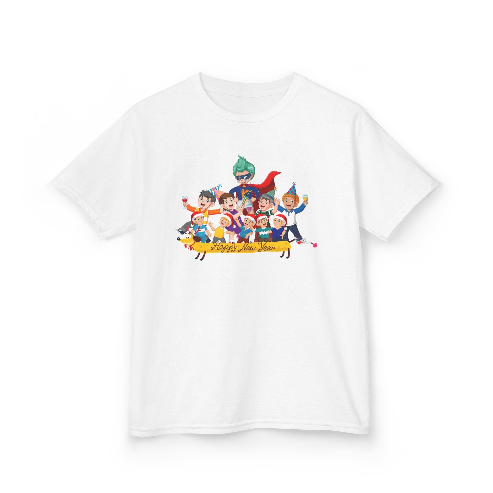Kids Heavy Cotton™ Tee - Happy new year with friends - [[{"value":"Wonderwear Kid"}]]