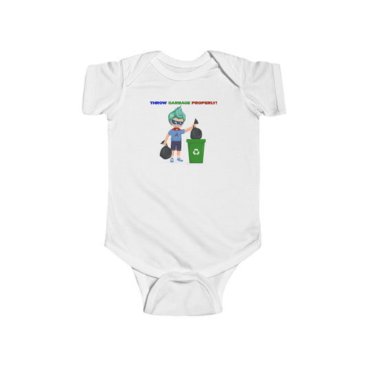 Infant Bodysuit - Super kiddo taking trash out - [[{"value":"Wonderwear Kid"}]]