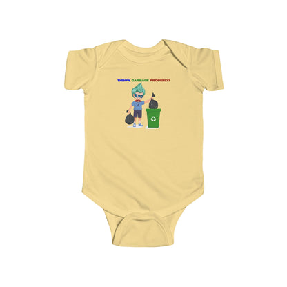 Infant Bodysuit - Super kiddo taking trash out - [[{"value":"Wonderwear Kid"}]]