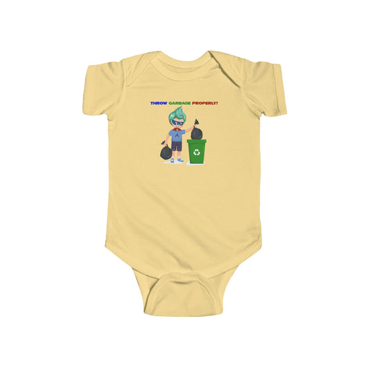 Infant Bodysuit - Super kiddo taking trash out - [[{"value":"Wonderwear Kid"}]]