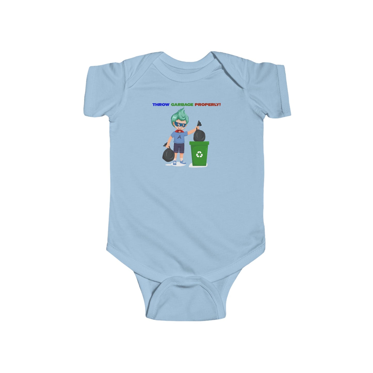 Infant Bodysuit - Super kiddo taking trash out - [[{"value":"Wonderwear Kid"}]]