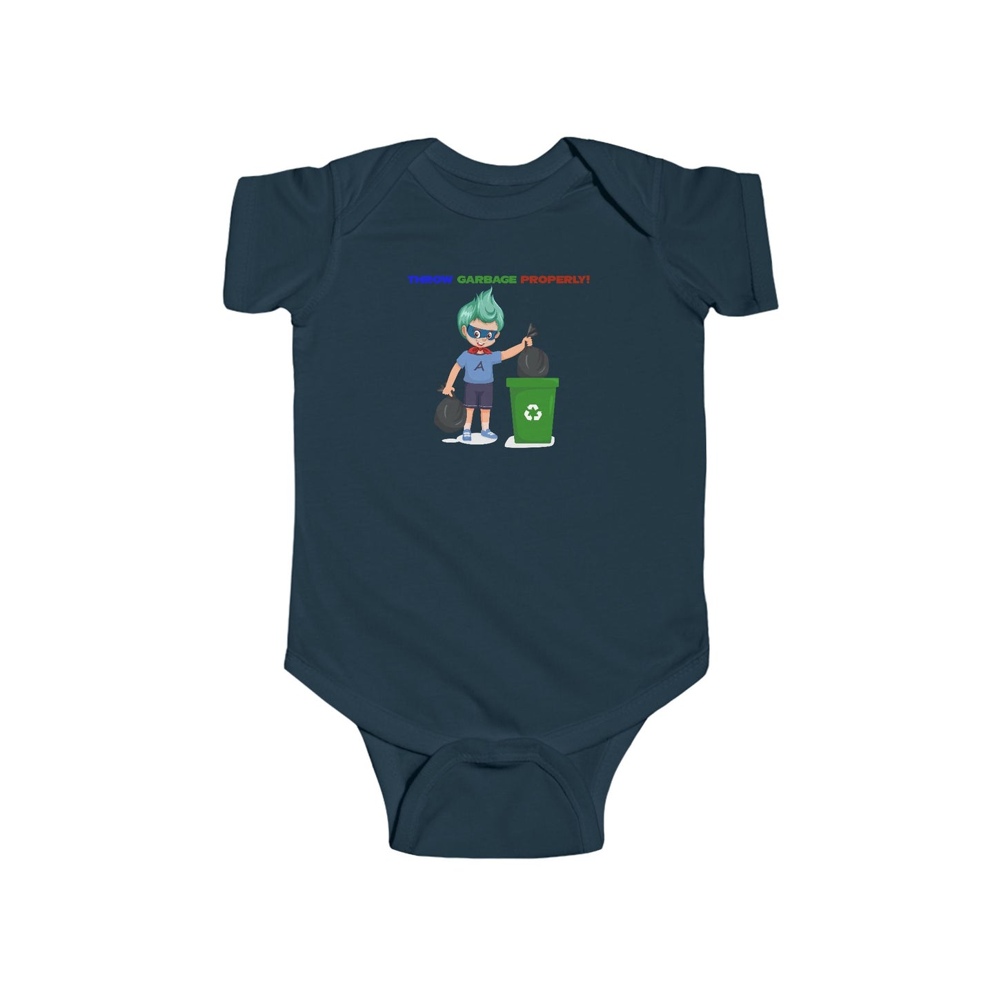 Infant Bodysuit - Super kiddo taking trash out - [[{"value":"Wonderwear Kid"}]]