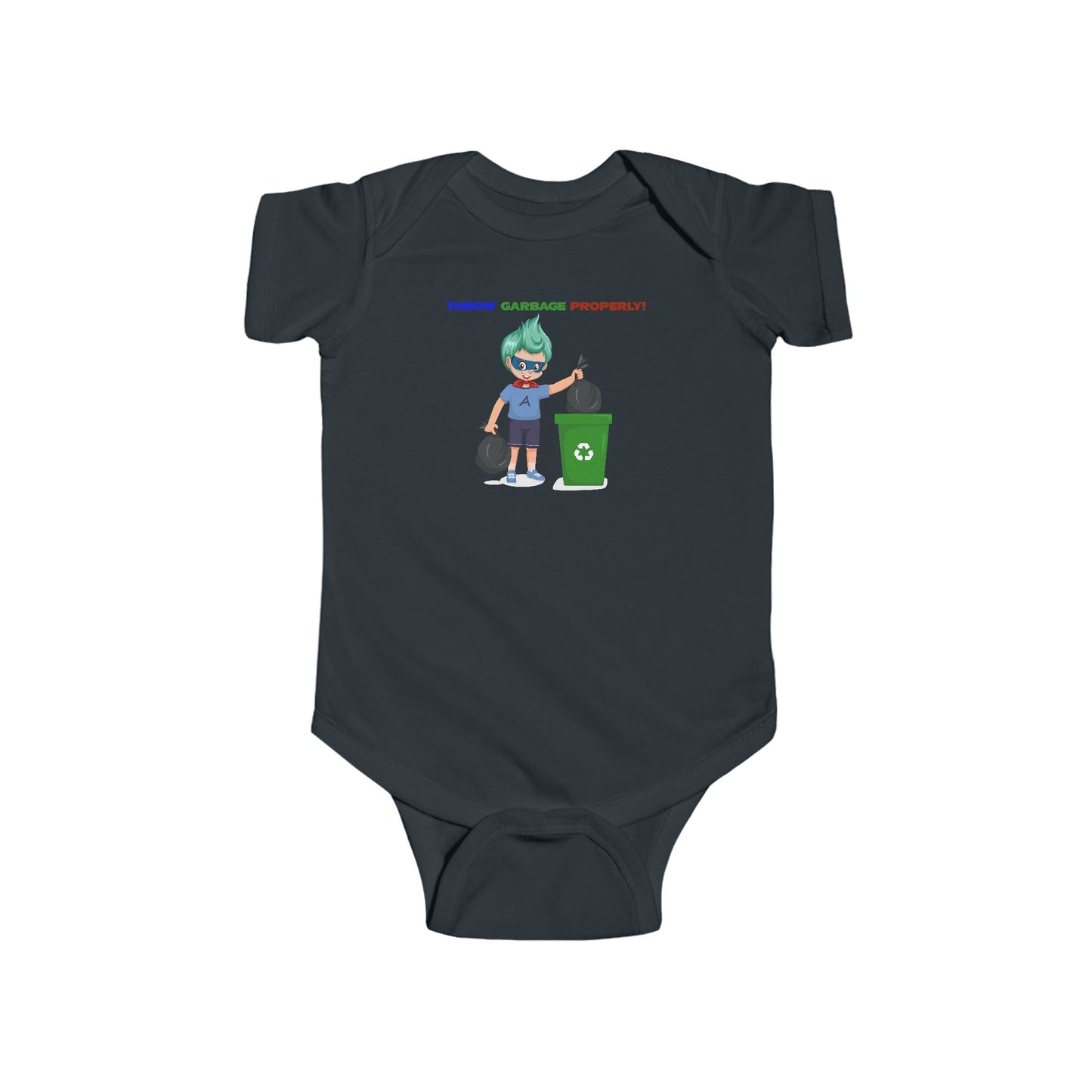 Infant Bodysuit - Super kiddo taking trash out - [[{"value":"Wonderwear Kid"}]]