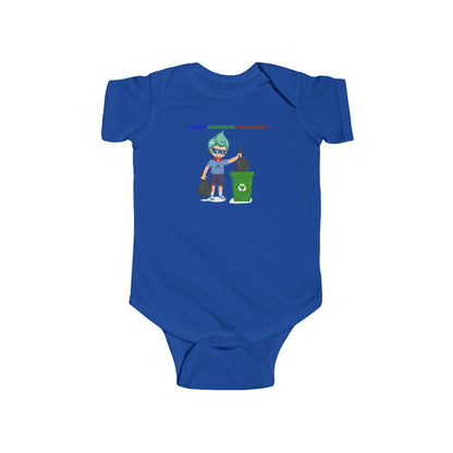 Infant Bodysuit - Super kiddo taking trash out - [[{"value":"Wonderwear Kid"}]]