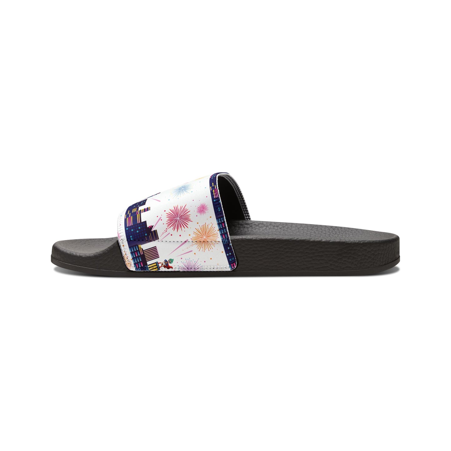 Youth Removable-Strap Sandals - Super kiddo with fireworks