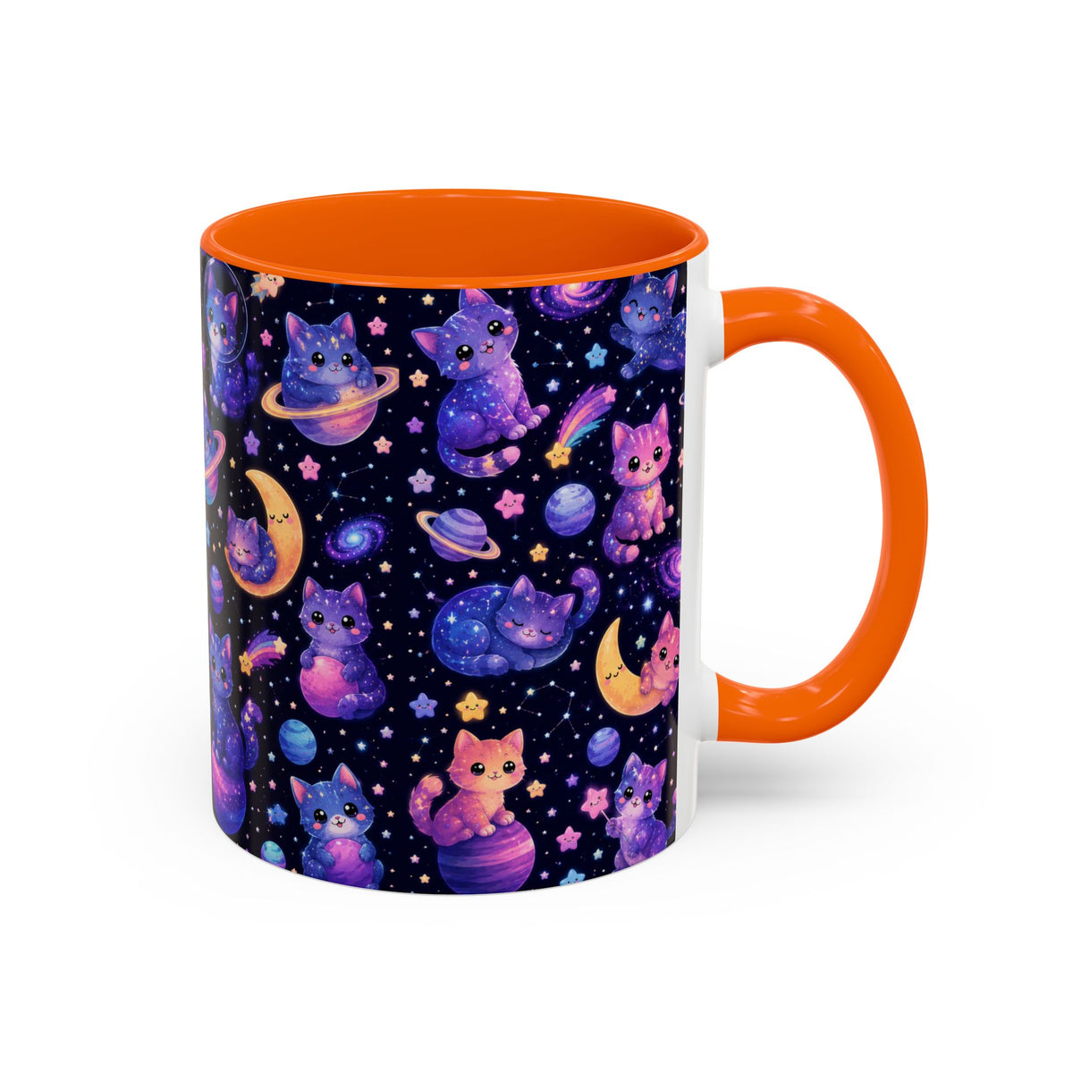 Accent Coffee Mug (11/15 oz) - Galaxy cats