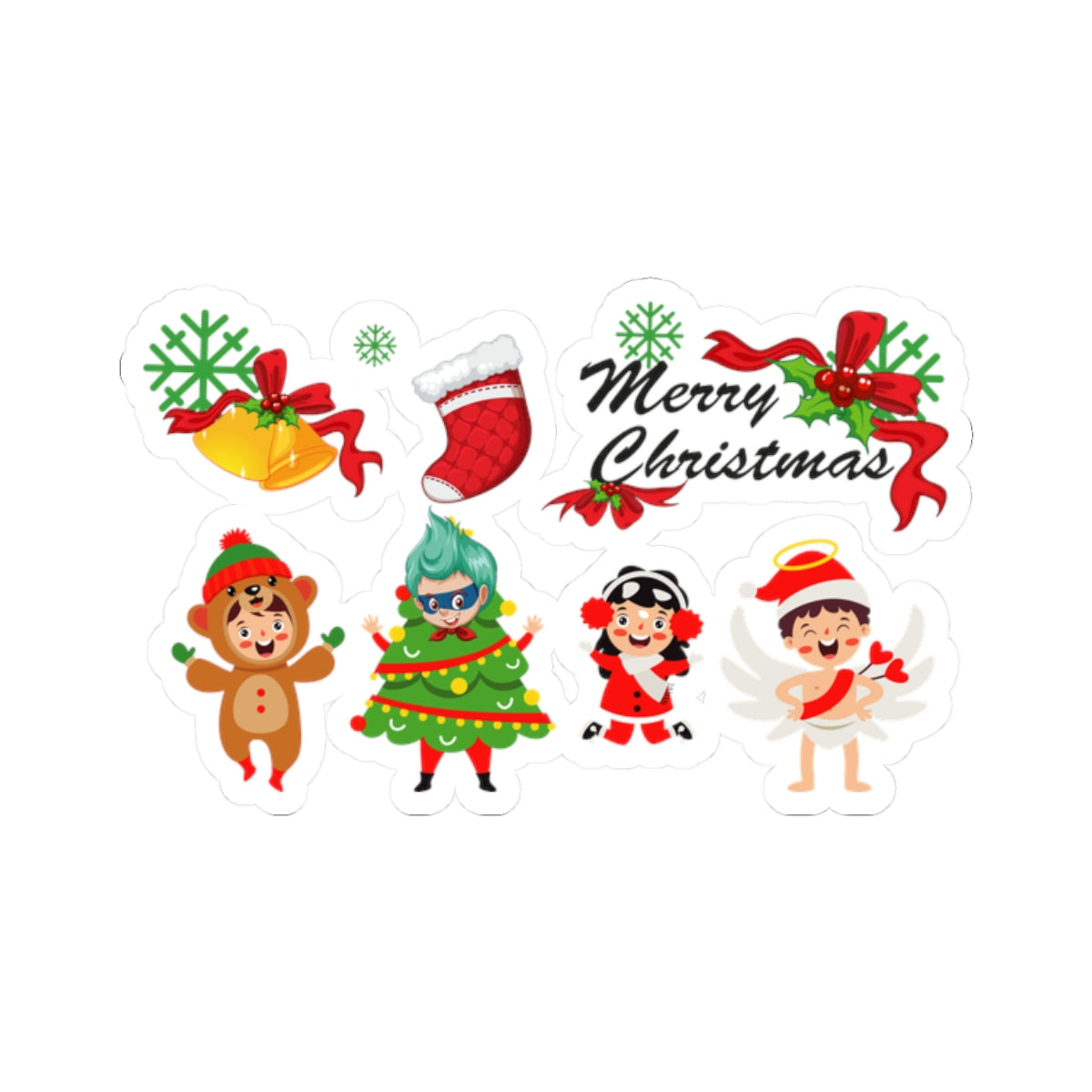 Kiss-Cut Stickers - Merry christmas from super kid - [[{"value":"Wonderwear Kid"}]]