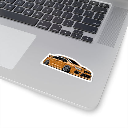Kiss-Cut Stickers - Orange car Printify