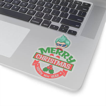 Kiss-Cut Stickers - Merry chridtmas from super kiddo - [[{"value":"Wonderwear Kid"}]]