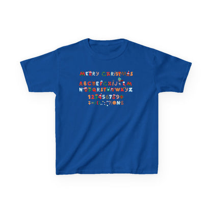 Kids Heavy Cotton™ Tee - Christmas alphabet - [[{"value":"Wonderwear Kid"}]]