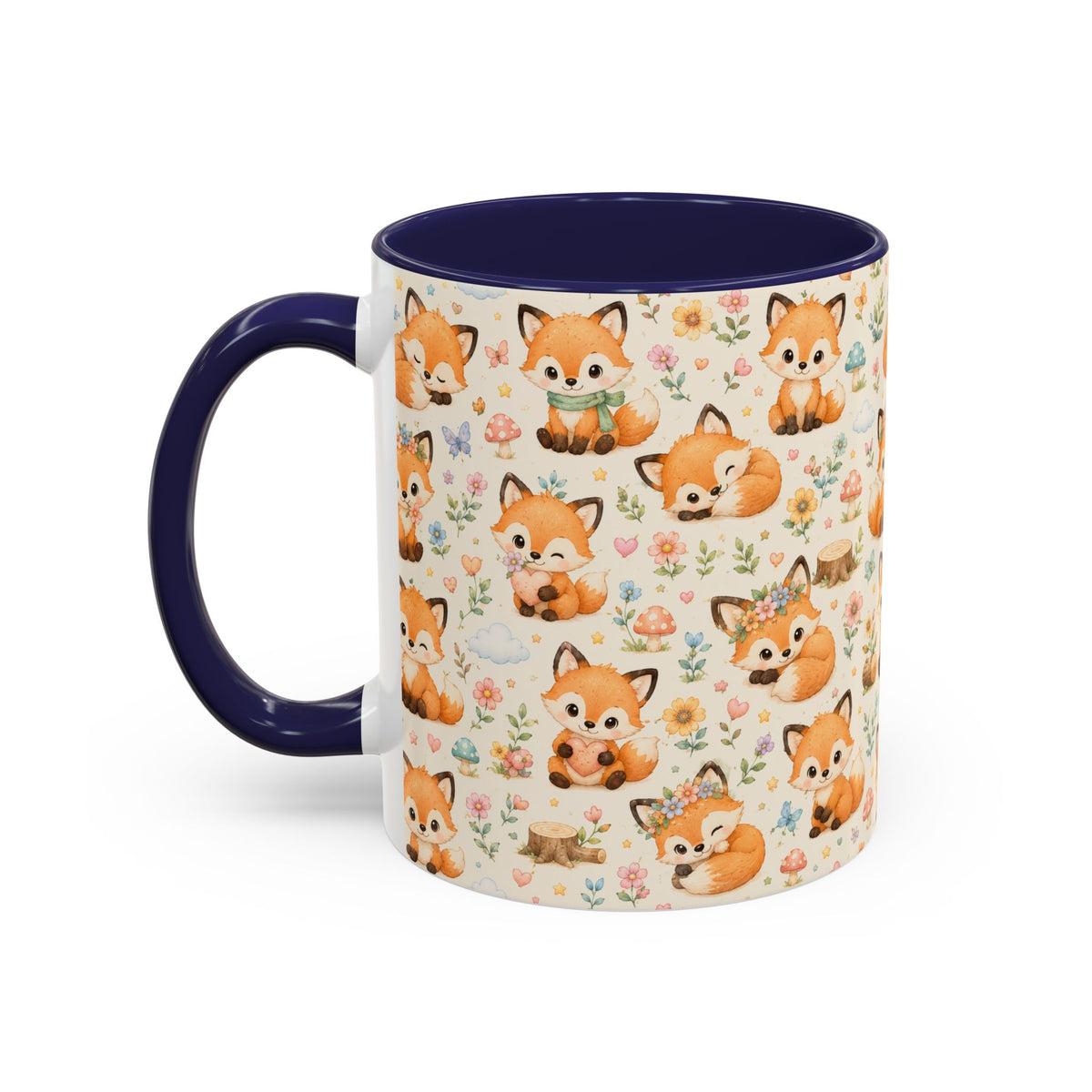 Accent Coffee Mug  (11/15 oz) - Baby foxes