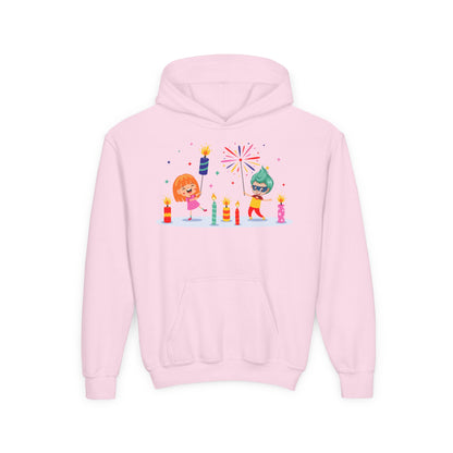Youth Heavy Blend Hooded Sweatshirt - Super kiddo lighting fireworks - [[{"value":"Wonderwear Kid"}]]
