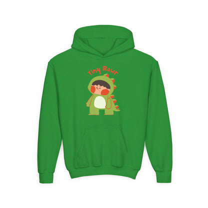 Youth Heavy Blend Hooded Sweatshirt - Tiny Raur, Cute Dino Printify