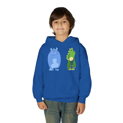 Youth Heavy Blend Hooded Sweatshirt - Cute monster Printify
