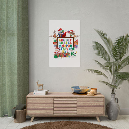 Rolled Posters - Christmas alphabet with super kiddo - [[{"value":"Wonderwear Kid"}]]