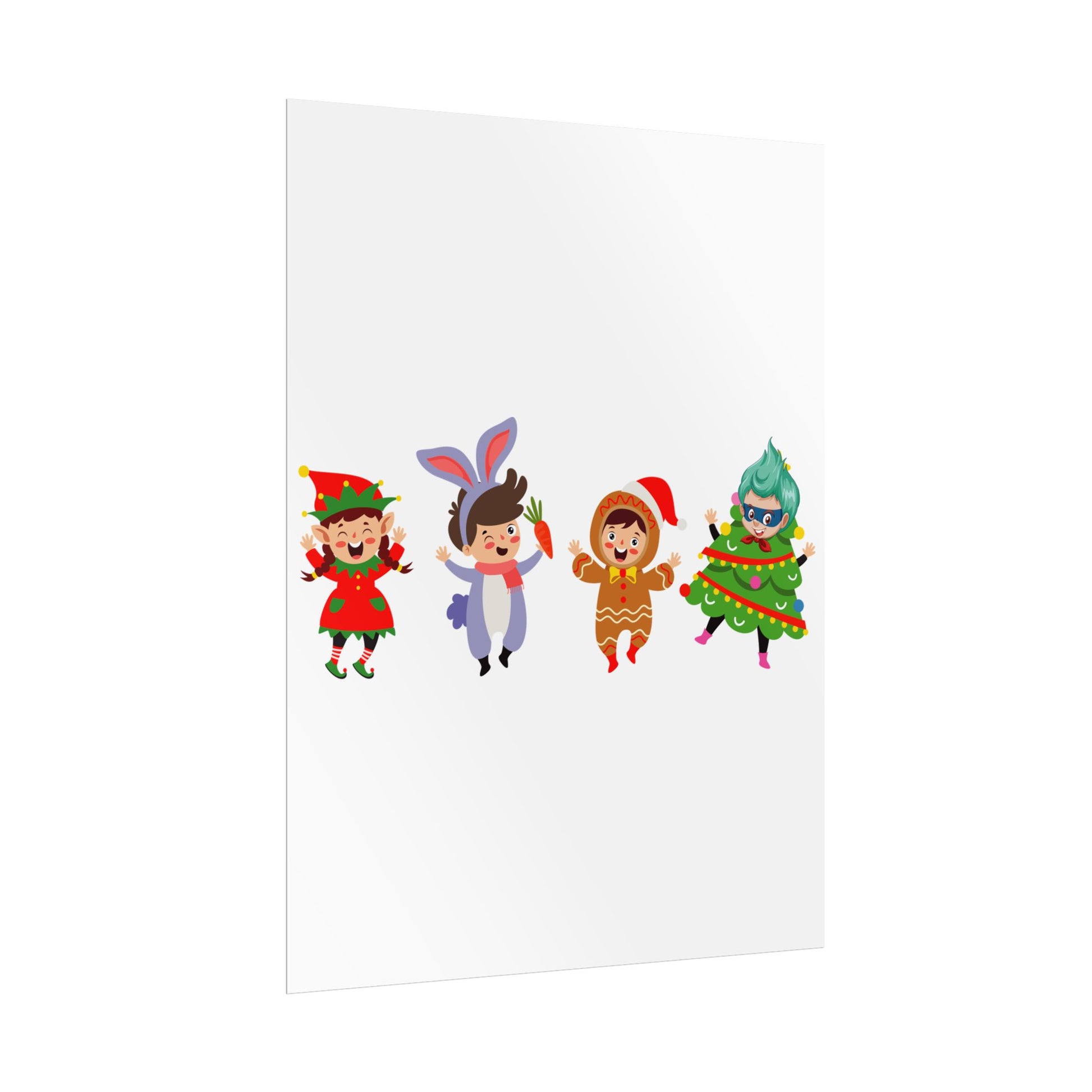 Rolled Posters - Super kiddo in christmas tree attire - [[{"value":"Wonderwear Kid"}]]