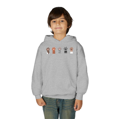Youth Heavy Blend Hooded Sweatshirt - Group of paw Printify