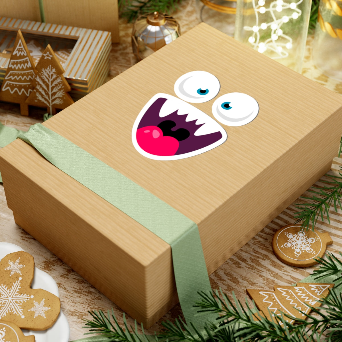 Kiss-Cut Vinyl Decals - Cute monsters face