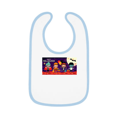 Baby Bib - Super kiddo with friends on holloween - [[{"value":"Wonderwear Kid"}]]