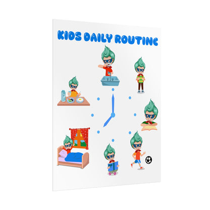 Rolled Posters - Super kiddo daily routine - [[{"value":"Wonderwear Kid"}]]