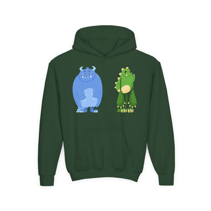Youth Heavy Blend Hooded Sweatshirt - Cute monster Printify