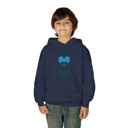Youth Heavy Blend Hooded Sweatshirt -  I love dad - heart Printify