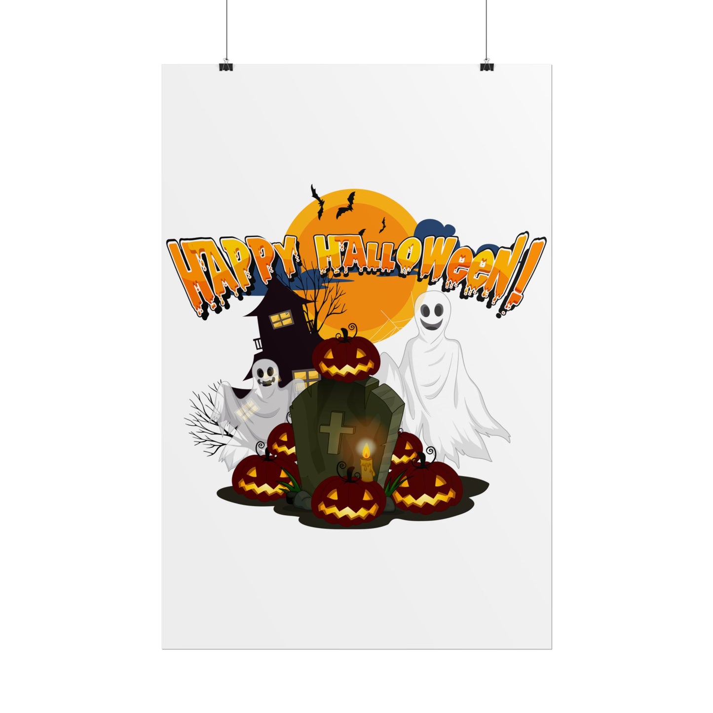 Rolled Posters - Happy holloween - cemetery - [[{"value":"Wonderwear Kid"}]]