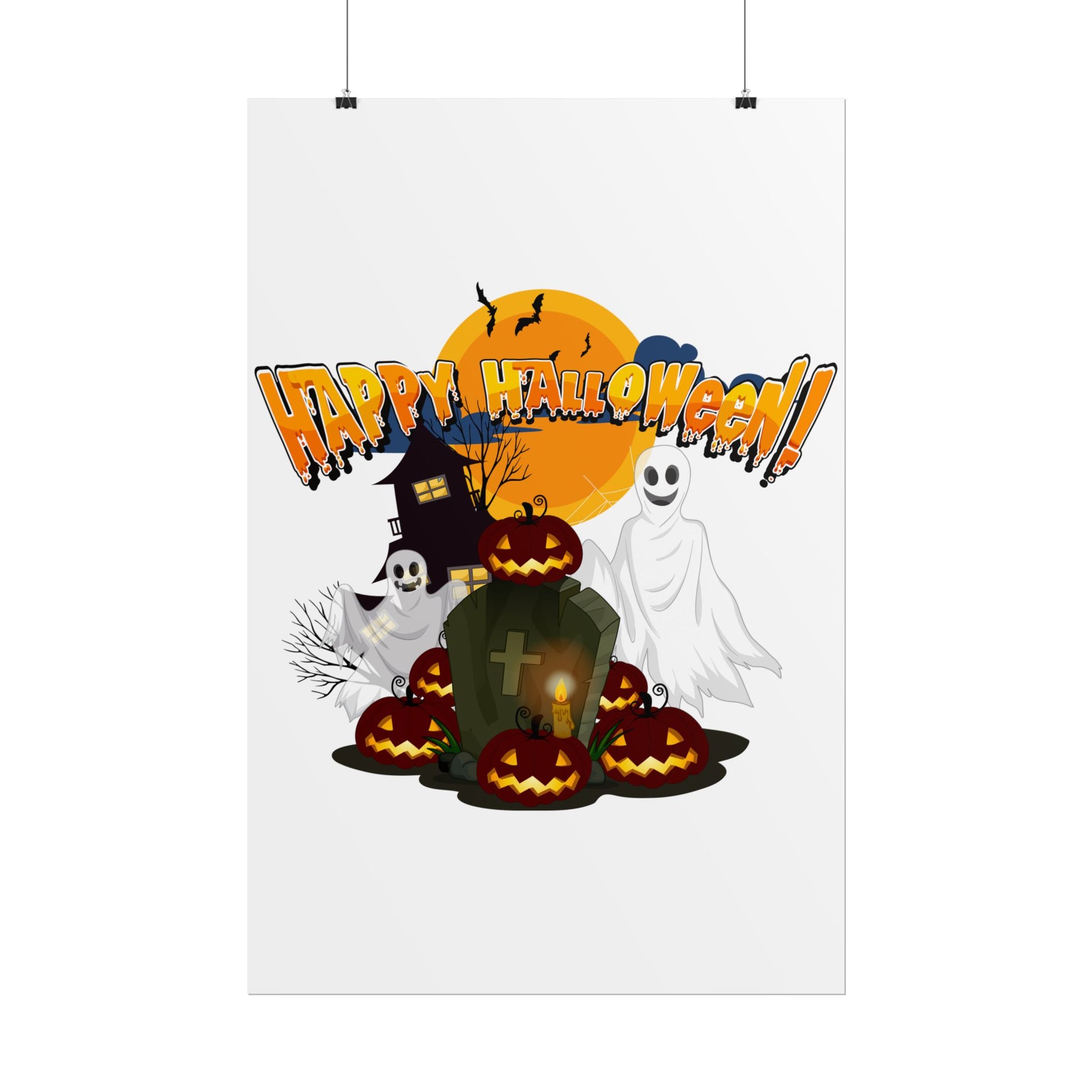 Rolled Posters - Happy holloween - cemetery - [[{"value":"Wonderwear Kid"}]]